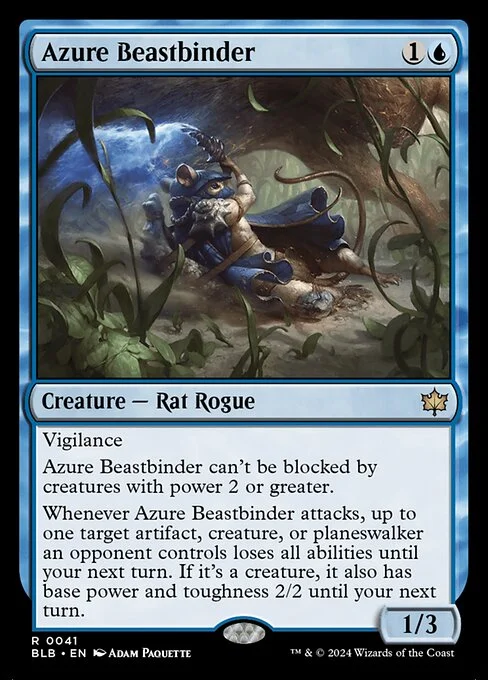 Azure Beastbinder, carta Magic di tipo Creature — Rat Rogue illustrata da Adam Paquette