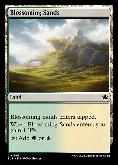 Blossoming Sands, carta Magic di tipo Land illustrata da Sam Burley