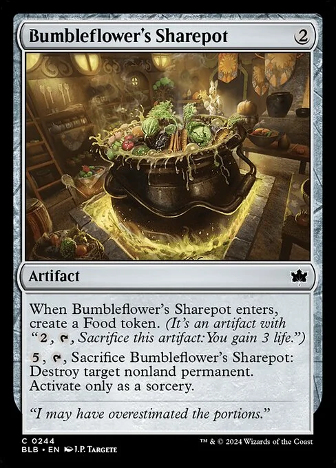 Bumbleflower's Sharepot, carta Magic di tipo Artifact illustrata da J.P. Targete
