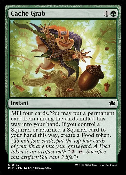 Cache Grab, carta Magic di tipo Instant illustrata da Loïc Canavaggia