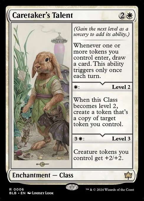 Caretaker's Talent, carta Magic di tipo Enchantment — Class illustrata da Lindsey Look