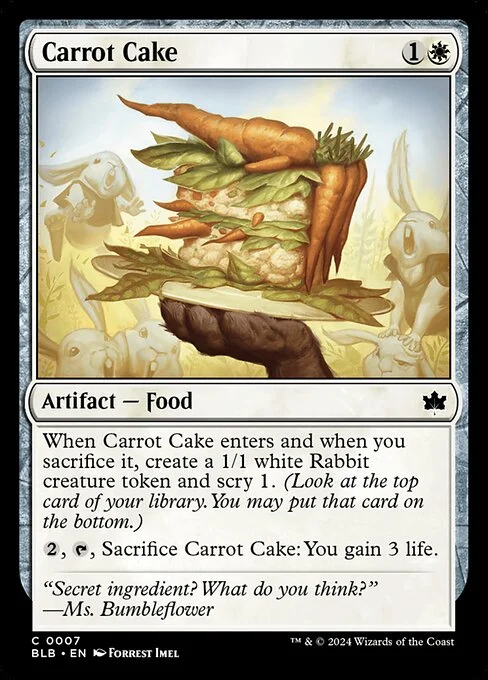 Carrot Cake, carta Magic di tipo Artifact — Food illustrata da Forrest Imel