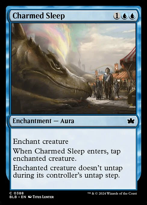 Charmed Sleep, carta Magic di tipo Enchantment — Aura illustrata da Titus Lunter