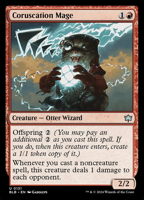 Coruscation Mage, carta Magic di tipo Creature — Otter Wizard illustrata da Gaboleps