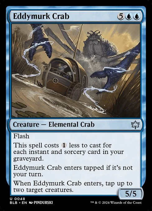 Eddymurk Crab, carta Magic di tipo Creature — Elemental Crab illustrata da PINDURSKI