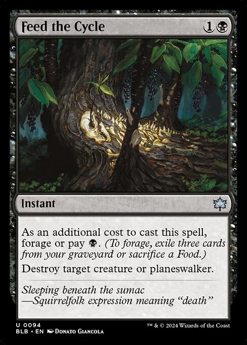 Feed the Cycle, carta Magic di tipo Instant illustrata da Donato Giancola