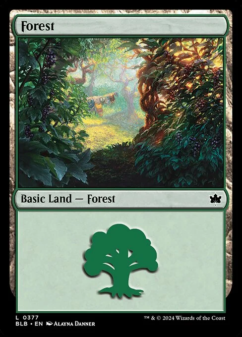 Forest, carta Magic di tipo Basic Land — Forest illustrata da Alayna Danner