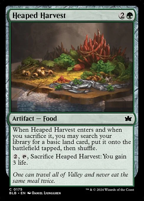 Heaped Harvest, carta Magic di tipo Artifact — Food illustrata da Daniel Ljunggren