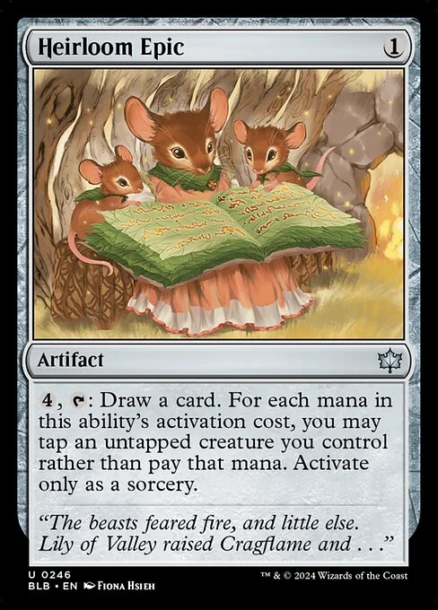 Heirloom Epic, carta Magic di tipo Artifact — Book illustrata da Fiona Hsieh