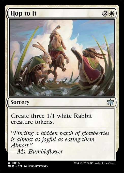 Hop to It, carta Magic di tipo Sorcery illustrata da Eelis Kyttanen