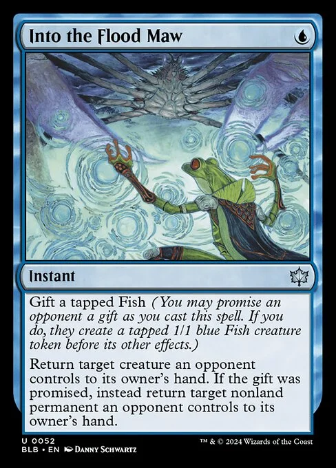 Into the Flood Maw, carta Magic di tipo Instant illustrata da Danny Schwartz