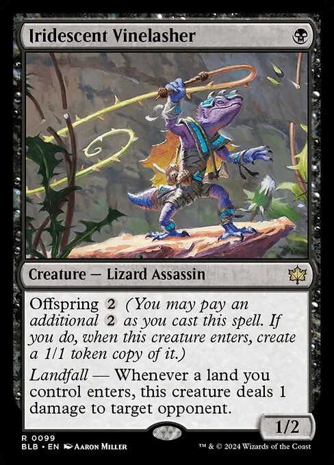 Iridescent Vinelasher, carta Magic di tipo Creature — Lizard Assassin illustrata da Aaron Miller
