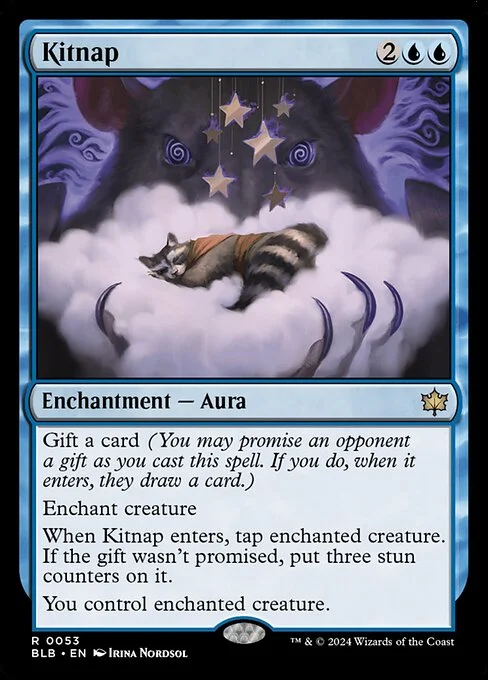 Kitnap, carta Magic di tipo Enchantment — Aura illustrata da Irina Nordsol