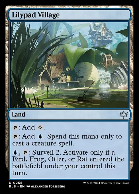 Lilypad Village, carta Magic di tipo Land illustrata da Alexander Forssberg