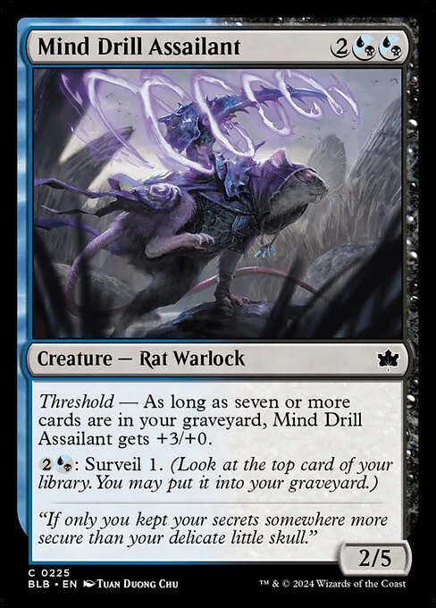 Mind Drill Assailant, carta Magic di tipo Creature — Rat Warlock illustrata da Tuan Duong Chu
