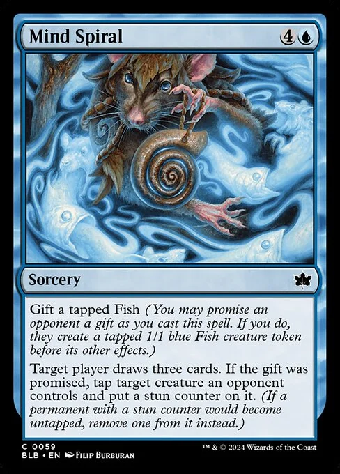 Mind Spiral, carta Magic di tipo Sorcery illustrata da Filip Burburan