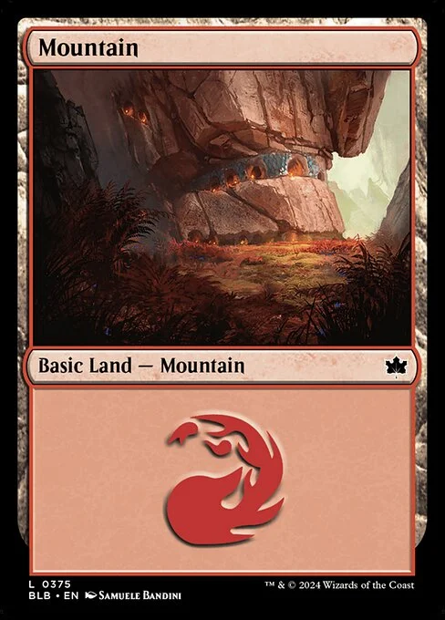 Mountain, carta Magic di tipo Basic Land — Mountain illustrata da Samuele Bandini