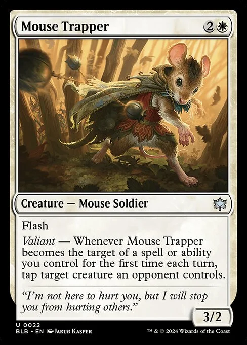 Mouse Trapper, carta Magic di tipo Creature — Mouse Soldier illustrata da Jakub Kasper