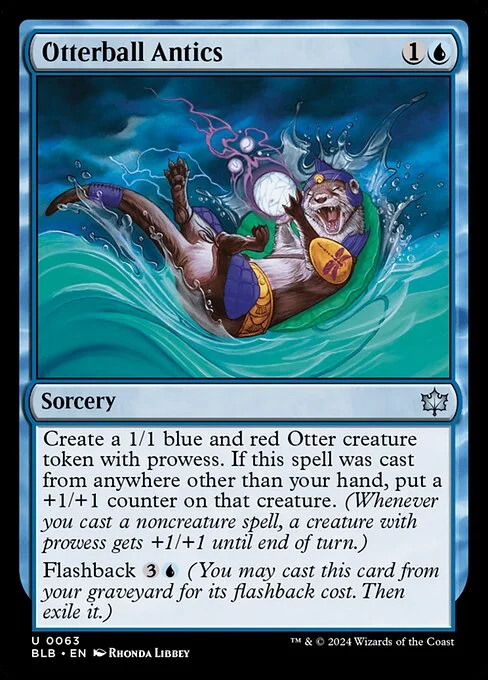 Otterball Antics, carta Magic di tipo Sorcery illustrata da Rhonda Libbey