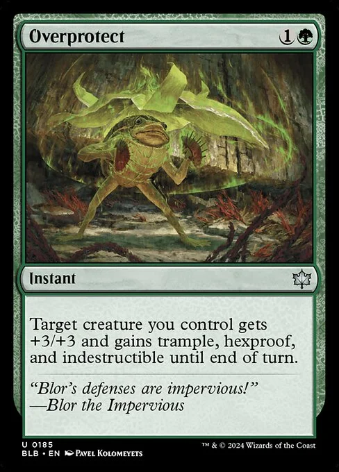 Overprotect, carta Magic di tipo Instant illustrata da Pavel Kolomeyets