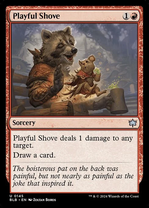 Playful Shove, carta Magic di tipo Sorcery illustrata da Zoltan Boros