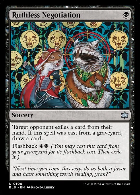 Ruthless Negotiation, carta Magic di tipo Sorcery illustrata da Rhonda Libbey