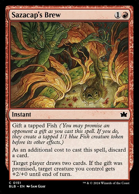 Sazacap's Brew, carta Magic di tipo Instant illustrata da Sam Guay