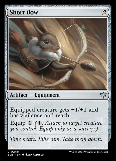 Short Bow, carta Magic di tipo Artifact — Equipment illustrata da Zara Alfonso