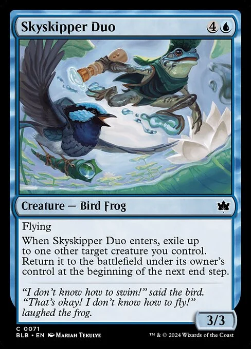 Skyskipper Duo, carta Magic di tipo Creature — Bird Frog illustrata da Mariah Tekulve