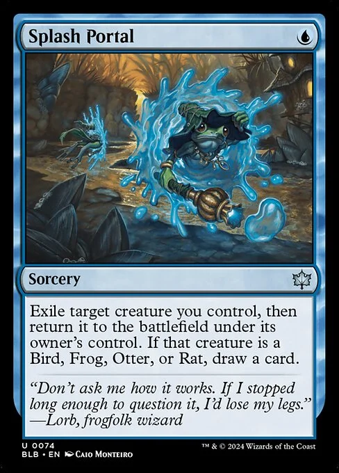 Splash Portal, carta Magic di tipo Sorcery illustrata da Caio Monteiro