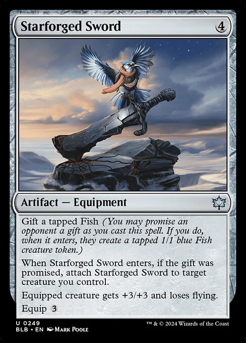Starforged Sword, carta Magic di tipo Artifact — Equipment illustrata da Mark Poole