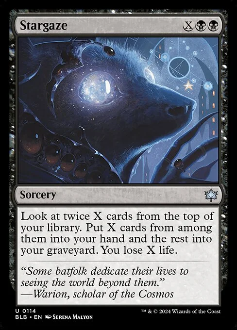 Stargaze, carta Magic di tipo Sorcery illustrata da Serena Malyon
