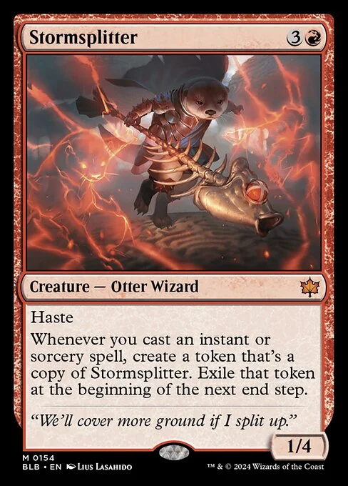 Stormsplitter, carta Magic di tipo Creature — Otter Wizard illustrata da Lius Lasahido