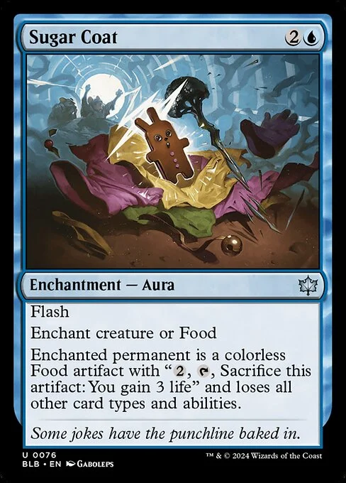 Sugar Coat, carta Magic di tipo Enchantment — Aura illustrata da Gaboleps