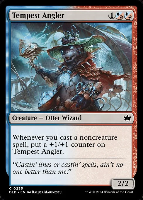 Tempest Angler, carta Magic di tipo Creature — Otter Wizard illustrata da Raluca Marinescu