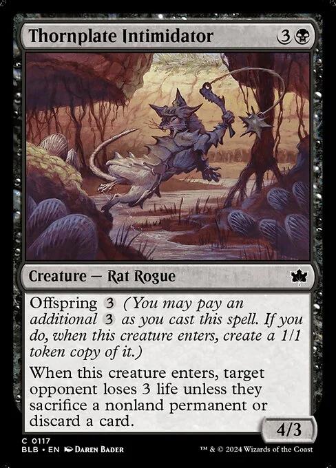 Thornplate Intimidator, carta Magic di tipo Creature — Rat Rogue illustrata da Daren Bader