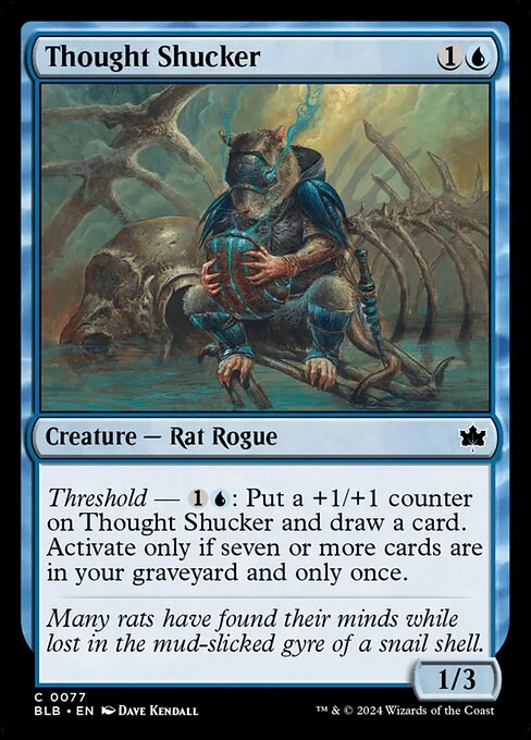 Thought Shucker, carta Magic di tipo Creature — Rat Rogue illustrata da Dave Kendall