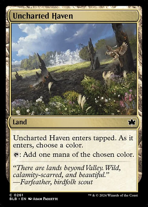 Uncharted Haven, carta Magic di tipo Land illustrata da Adam Paquette