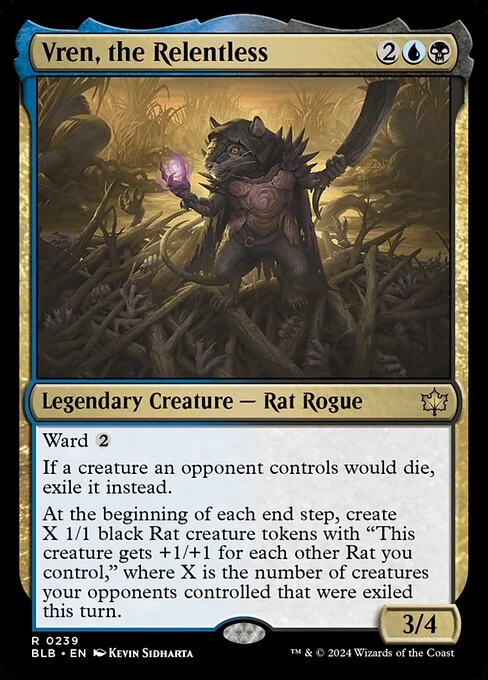 Vren, the Relentless, carta Magic di tipo Legendary Creature — Rat Rogue illustrata da Kevin Sidharta