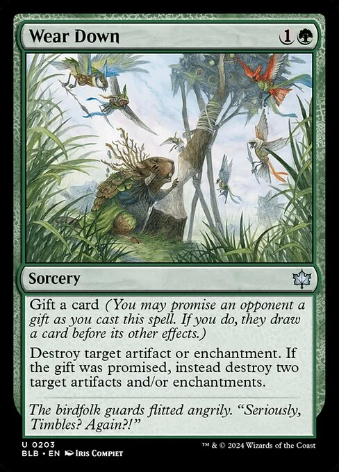 Wear Down, carta Magic di tipo Sorcery illustrata da Iris Compiet