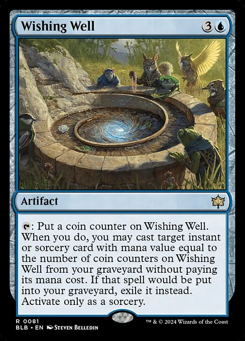 Wishing Well, carta Magic di tipo Artifact illustrata da Steven Belledin