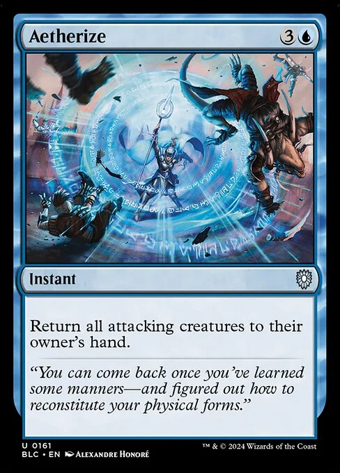 Aetherize, carta Magic di tipo Instant illustrata da Alexandre Honoré