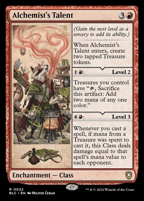 Alchemist's Talent, carta Magic di tipo Enchantment — Class illustrata da Milivoj Ćeran