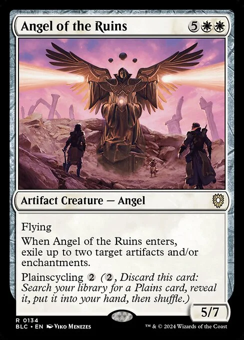 Angel of the Ruins, carta Magic di tipo Artifact Creature — Angel illustrata da Viko Menezes