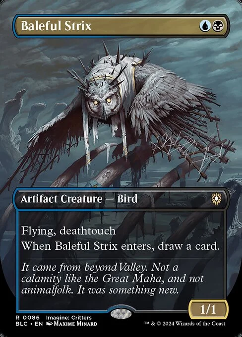 Baleful Strix, carta Magic di tipo Artifact Creature — Bird illustrata da Maxime Minard
