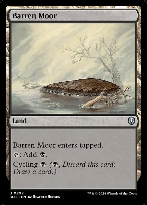 Barren Moor, carta Magic di tipo Land illustrata da Heather Hudson