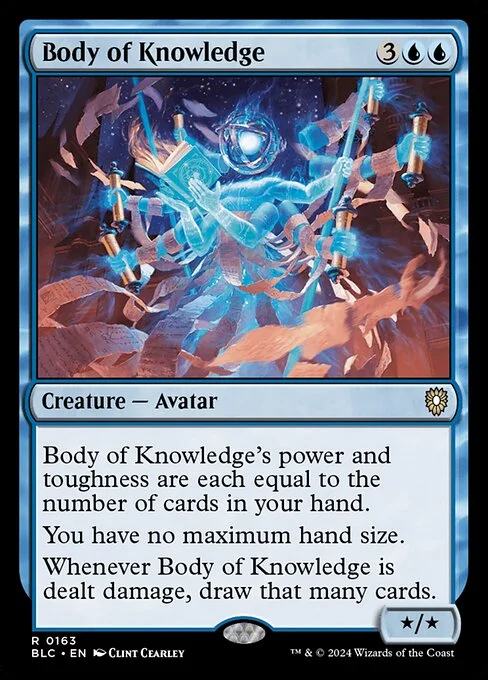 Body of Knowledge, carta Magic di tipo Creature — Avatar illustrata da Clint Cearley