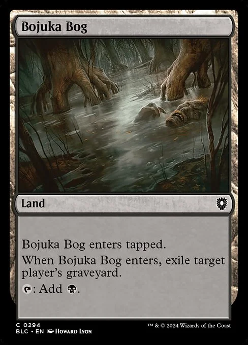 Bojuka Bog, carta Magic di tipo Land illustrata da Howard Lyon