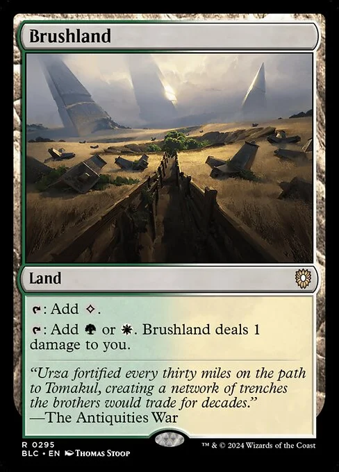 Brushland, carta Magic di tipo Land illustrata da Thomas Stoop
