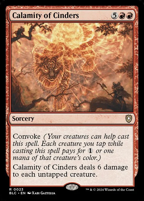 Calamity of Cinders, carta Magic di tipo Sorcery illustrata da Xabi Gaztelua